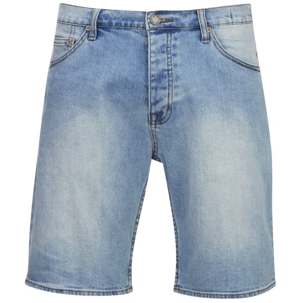 Cheap Monday Men's Line Denim Shorts - Atom Blue