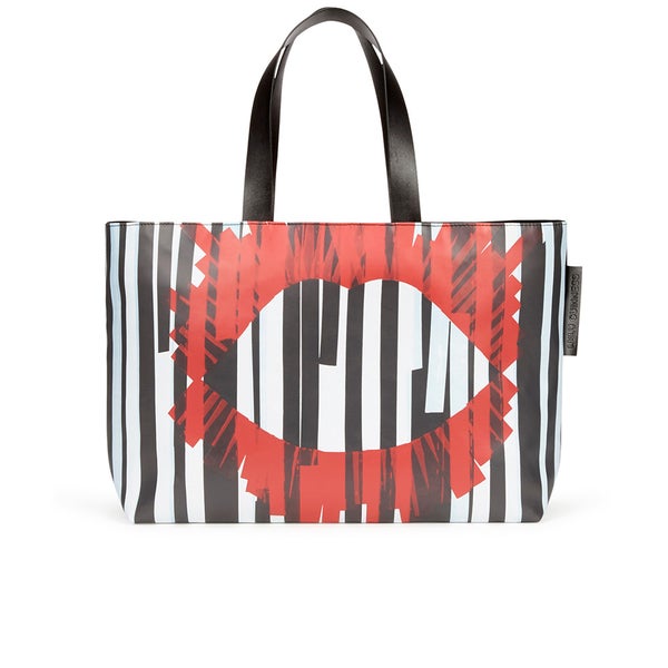 Lulu Guinness Women's Large Stripe Larysa Tote Bag - Black/White/Red