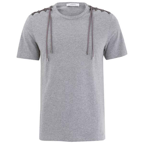 Versace Collection Men's Shoulder Detail T-Shirt - Grey