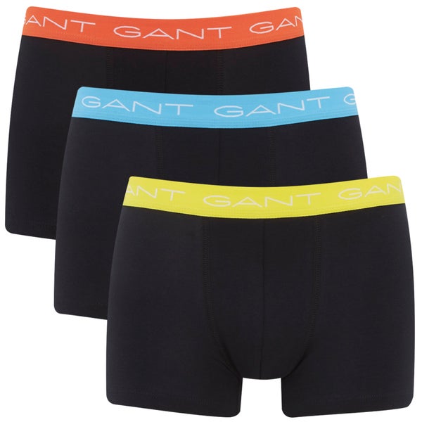 GANT Men's 3 Pack Essential Boxer Shorts - Black
