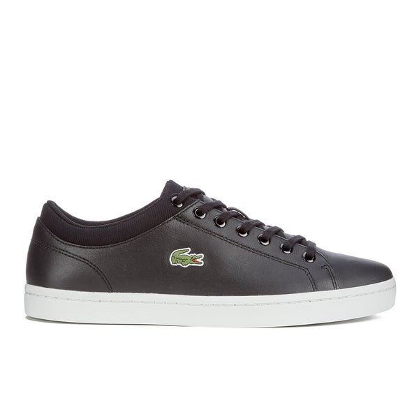 Lacoste Men's Straightset SPT 116 1 Leather Trainers - Black