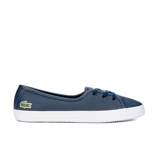 Lacoste Women's Ziane Chunky 116 2 Leather Lace Pumps - Navy