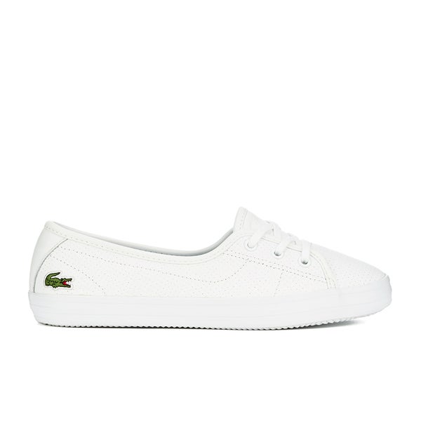Lacoste Women's Ziane Chunky 116 2 Leather Lace Pumps - White