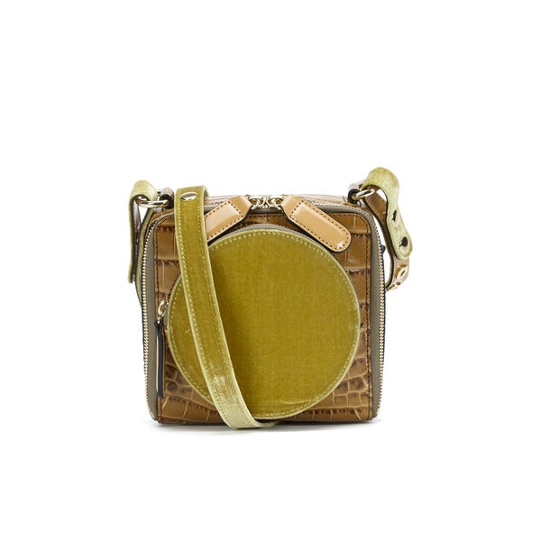 Orla Kiely Women's L'Orla 'OK' Mini Box Cross Body Bag - Tan Croc