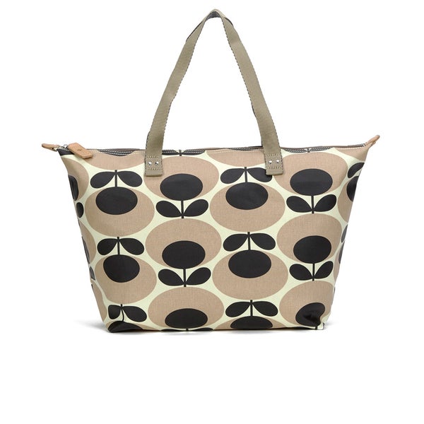 Orla Kiely Women's Stem Zip Shopper Tote Bag - Nude