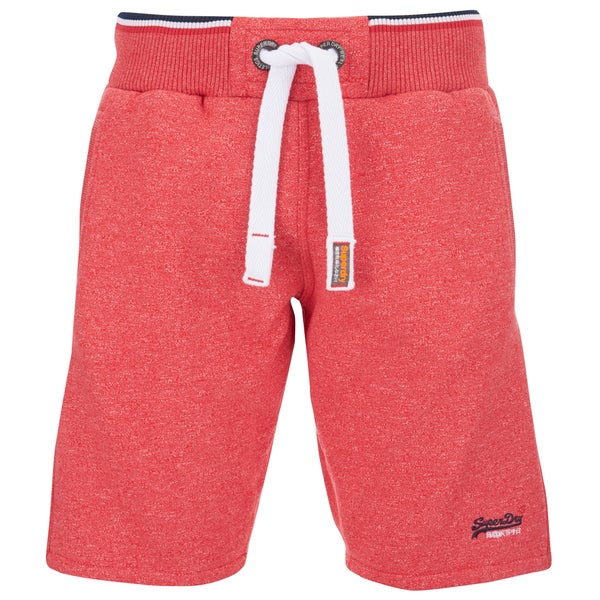 Superdry Men's Orange Label Tri Grit Sweat Shorts - Red Slub