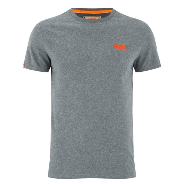 Superdry Men's Orange Label Vintage Embroidery T-Shirt - Dark Marl / Orange