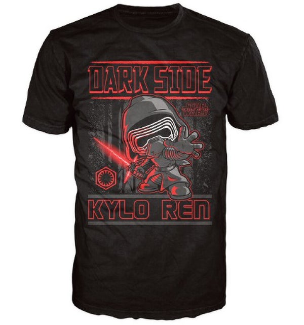 T-Shirt Pop! Homme Star Wars Le Réveil de la Force Kylo Ren Poster - Noir