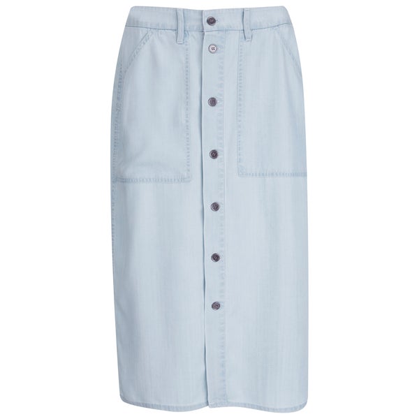 OBEY Clothing Women's St Gilles Midi Skirt - Chambray