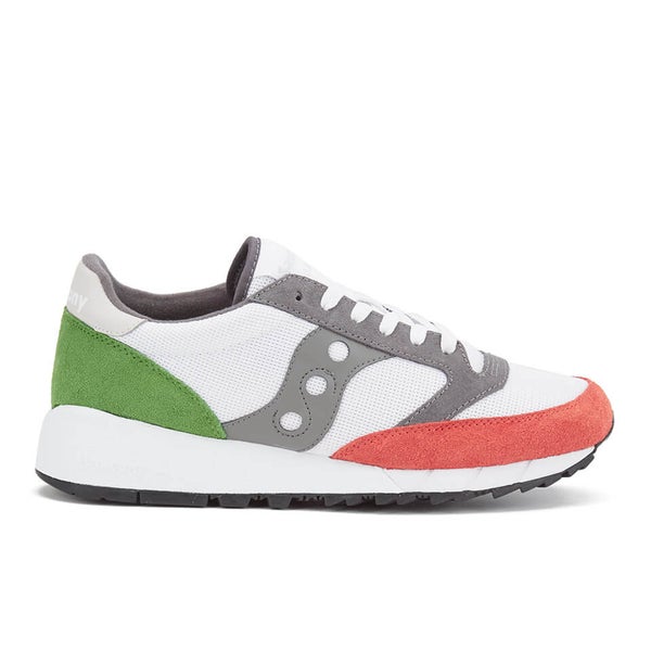 Saucony Men's Jazz 91 Trainers - White/Light Red/Green