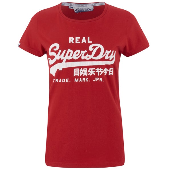 Superdry Women's Vintage Logo Entry T-Shirt - Rich Scarlet