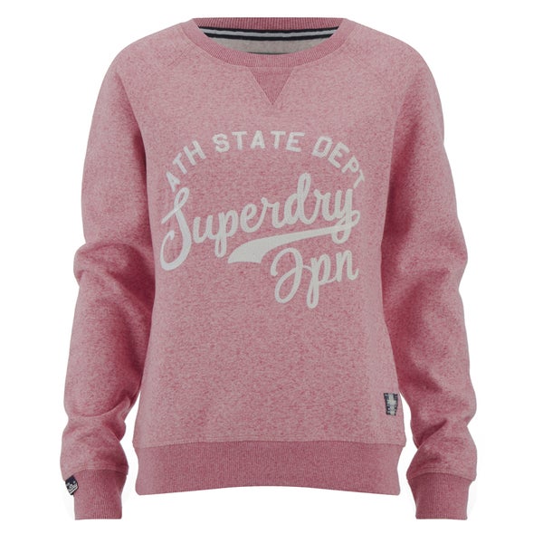 Superdry Women's Chain Stitch Crew Sweatshirt - Rose Twist