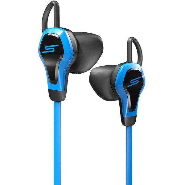 SMS Biosport Water Resistant Smart Earbuds with Heart Monitor - Blue