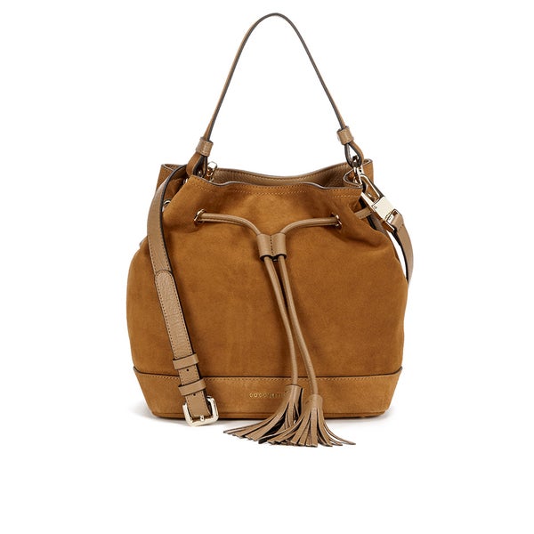 Coccinelle Women's Jessie Suede Bucket Bag - Tan