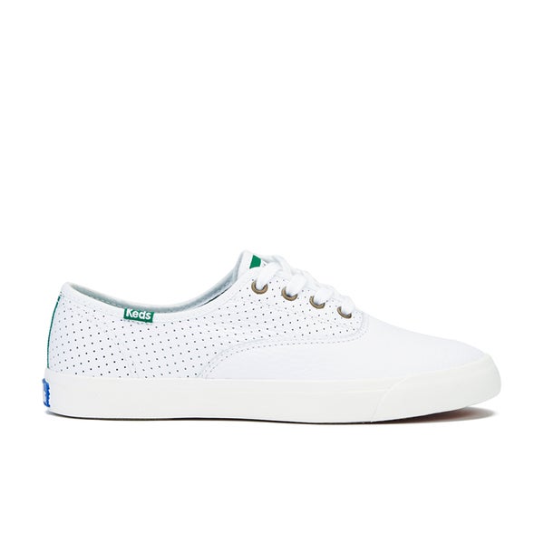 Keds Women's Triumph Sport Perforated Leather Trainers - White
