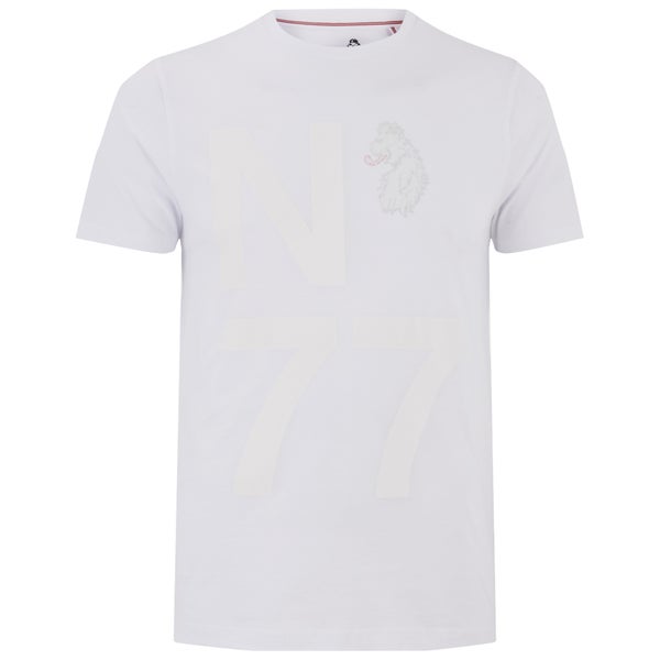 Luke Men's Flame Printed Crew Neck T-Shirt - White