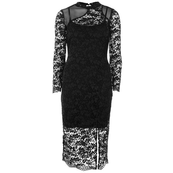 French Connection Women's Lace Full Length Dress - Black