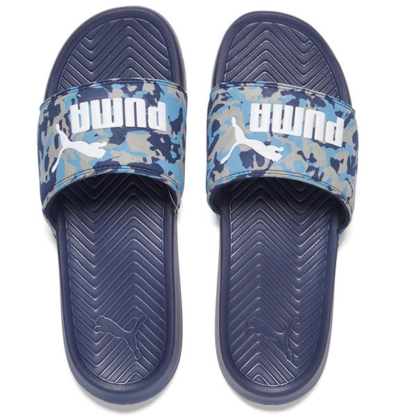 Puma Men's Popcat Camo Slide Sandals - Peacoat/Blue