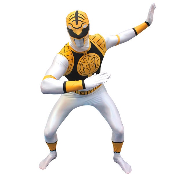 Morphsuit Power Rangers White Ranger - Volwassene