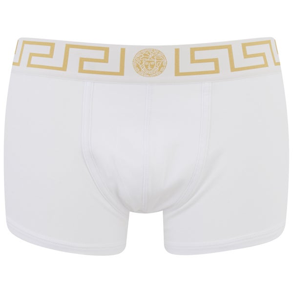 Versace Collection Men's Iconic Low Rise Trunk Boxer Shorts - White