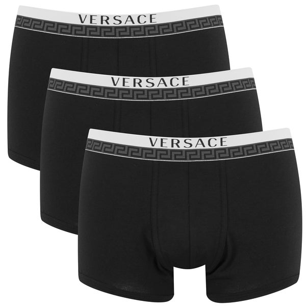 Versace Men's 3 Pack Trunk Boxers - Black