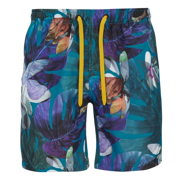 Bjorn Borg Men's Printed Swim Shorts - Lake Blue