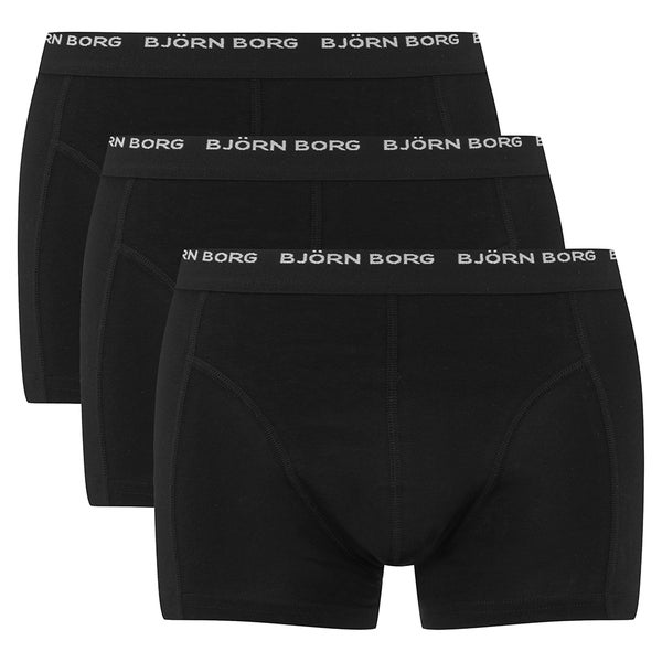 Bjorn Borg Men's 3 Pack Trunk Boxer Shorts - Black