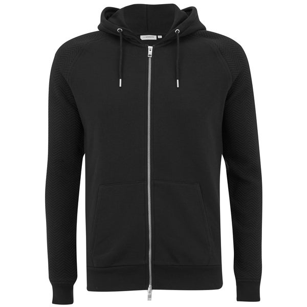 J.Lindeberg Men's Zipped Hooded Sweatshirt - Black