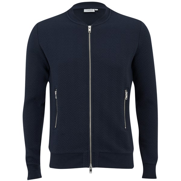 J.Lindeberg Men's Zipped Sweatshirt - Navy