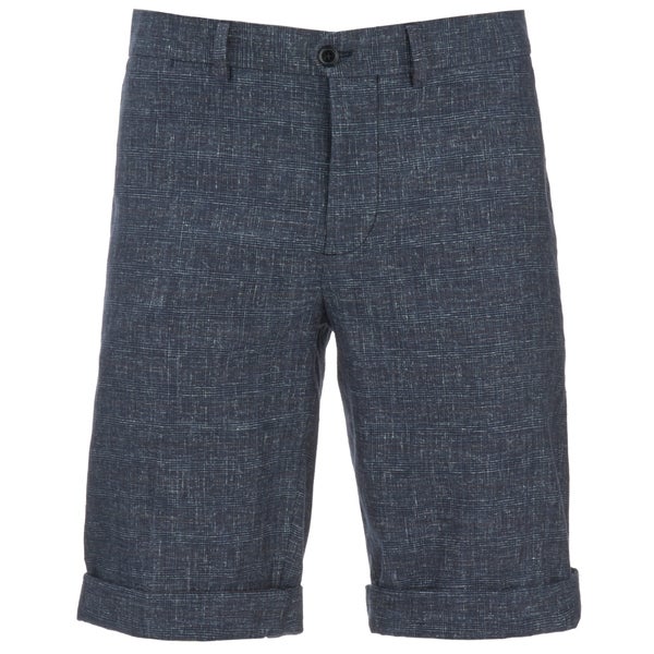 J.Lindeberg Men's Linen Mix Shorts - Navy