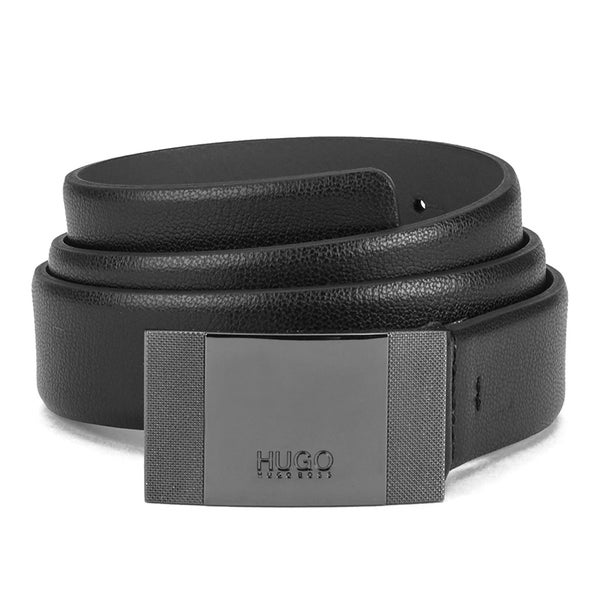 BOSS Hugo Boss Men's C-Baxtero Solid Buckle Leather Belt - Black