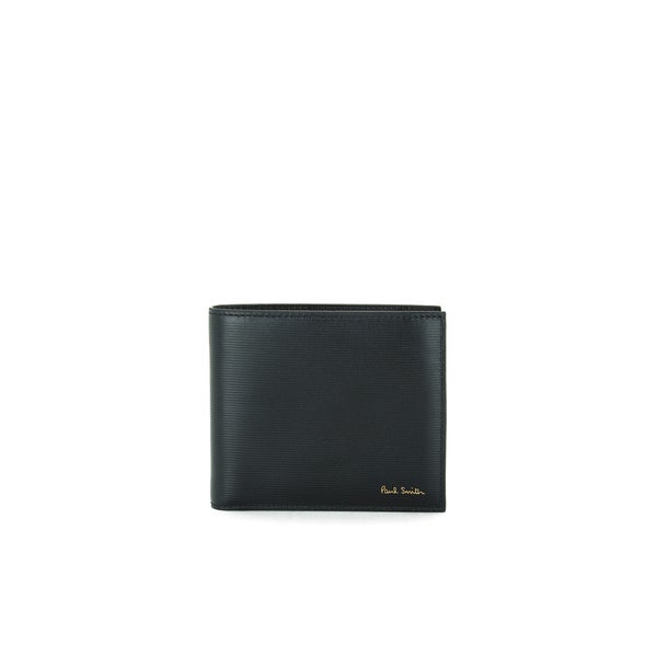 Paul Smith Accessories Men's Stripe Embossed Billfold Wallet - Black