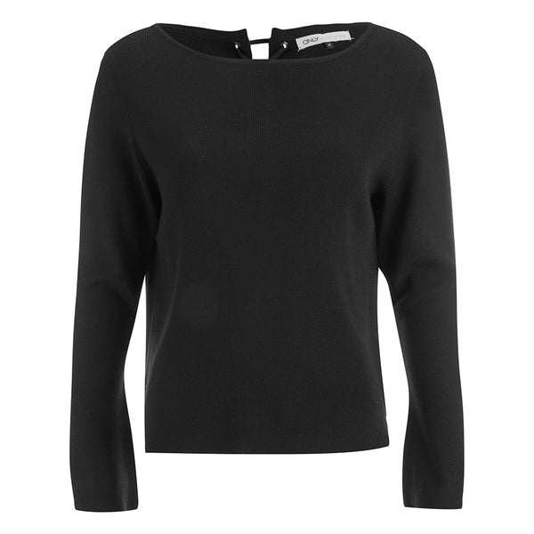 ONLY Women's Kari Long Sleeve Knitted Pullover - Black