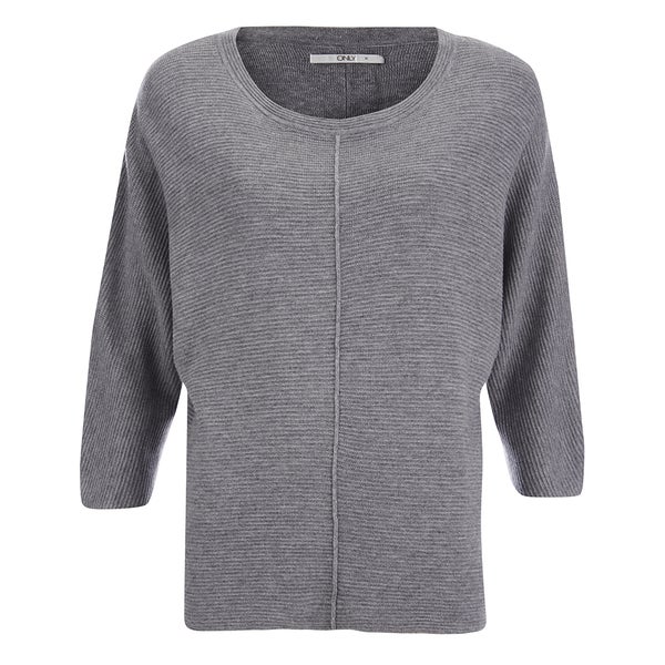 ONLY Women's Tessa Oversize Knitted Pullover - Light Grey Melange