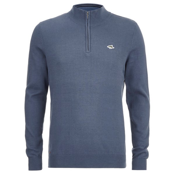 Le Shark Men's Bryon Funnel Neck Zip Jumper - Vintage Indigo