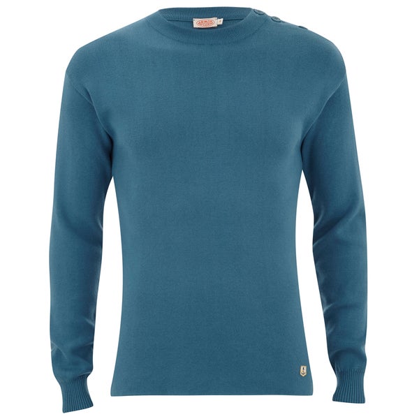 Armor Lux Men's Button Detail Knitted Jumper - Beetle