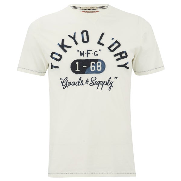 T -Shirt Tokyo Laundry pour Homme Woodcroft -Ivoire