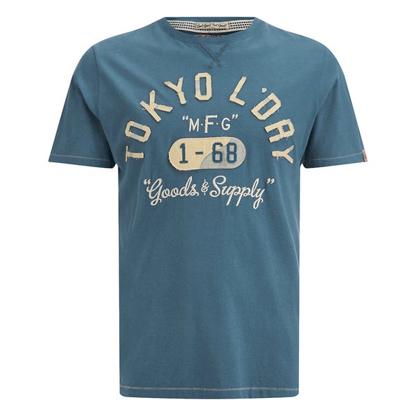 T -Shirt Tokyo Laundry pour Homme Woodcroft -Bleu Vintage