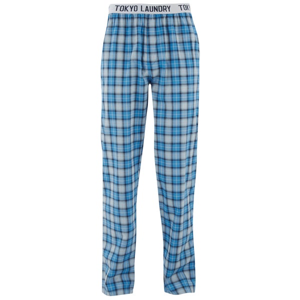 Pantalon à Carreaux Tokyo Laundry Homme Half Moon -Bleu Suédois