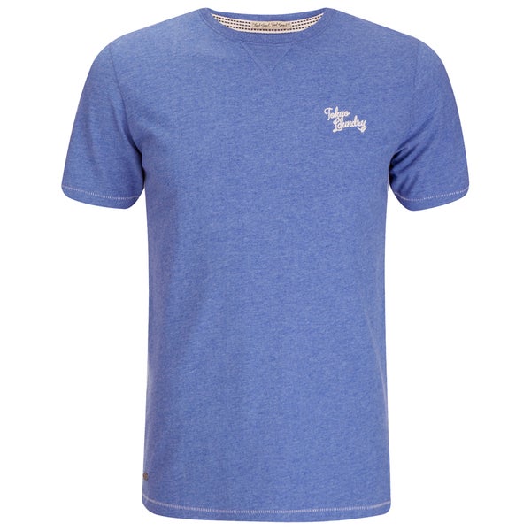 Tokyo Laundry Men's Essential Crew T-Shirt - Cornflower Blue Marl