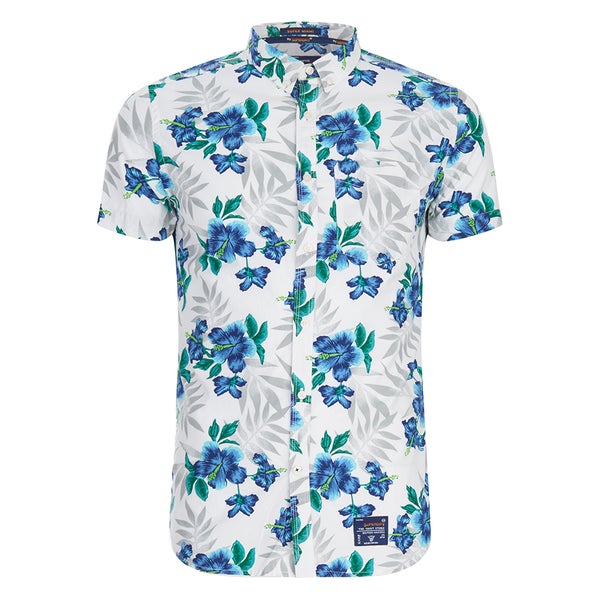 Superdry Men's Miami Oxford Short Sleeve Shirt - Large Hibiscus Optic