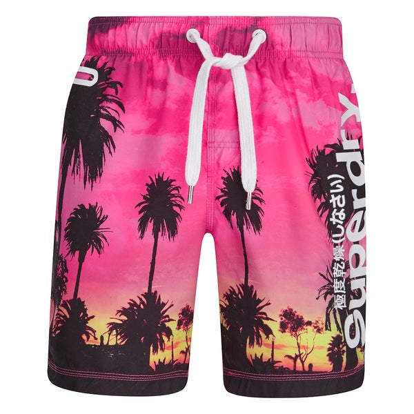 Superdry Men's Premium Print Neo Swim Shorts - Miami Palms