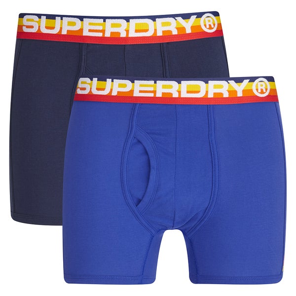 Superdry Men's Cali Sport Double Pack Boxer Shorts - Voltage Blue/Dark Navy