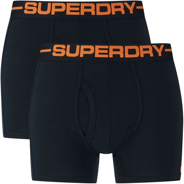 Superdry Men's Cali Sport Double Pack Boxer Shorts - Black/Black