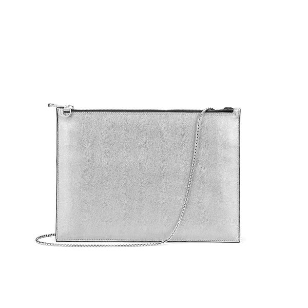 Aspinal of London Women's Soho Pouch - Silver/Black