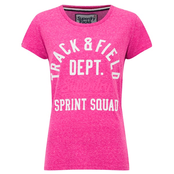 Superdry Women's Trackster T-Shirt - Snowy Pop Fuchsia Pink