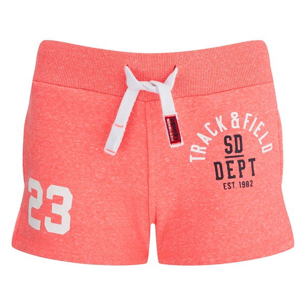 Superdry Women's Trackster Shorts - Snowy Phosphorecent Coral