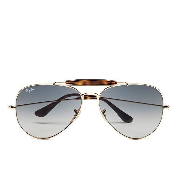 Ray-Ban Men's Outdoorsman Aviator Sunglasses - Gold