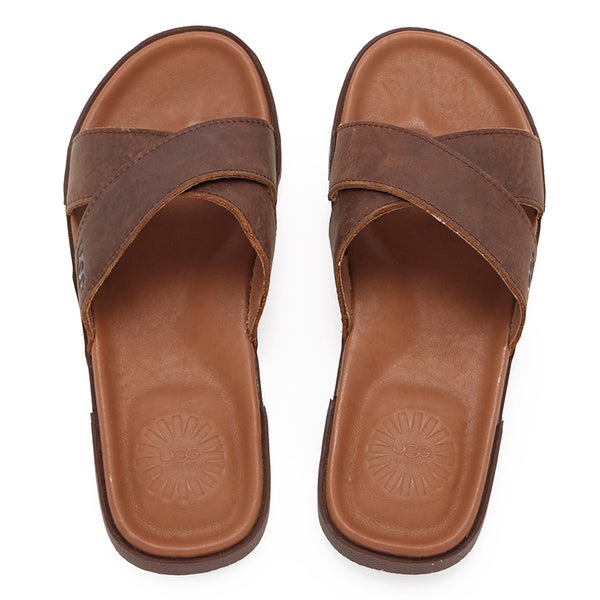 UGG Men's Ithan Nubuck Slide Sandals - Luggage