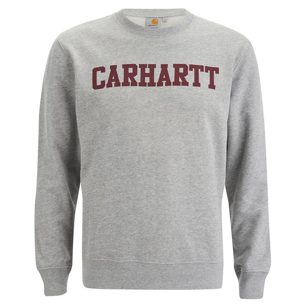Carhartt Men's College Sweatshirt - Grey/Burgundy